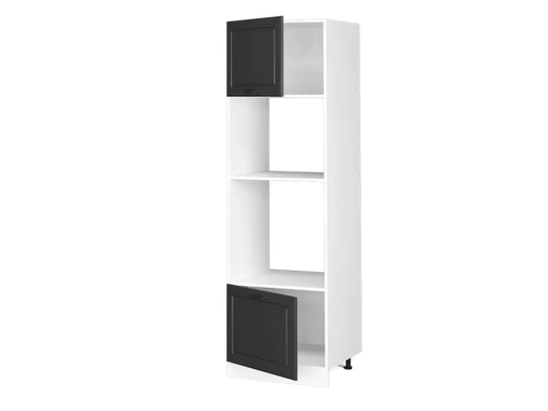 Clearance Vicco Mikrowellenschrank R-Line Küchenregal für die Mikrowelle Anthrazit Landhaus/Weiß 60 cm Anthrazitgrau