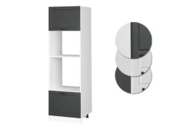 Clearance Vicco Mikrowellenschrank R-Line Küchenregal für die Mikrowelle Anthrazit Landhaus/Weiß 60 cm Anthrazitgrau