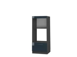 Sale Vicco Mikrowellenschrank Fame-Line Hochglanz/Anthrazit 60 cm Offen Dunkelblau