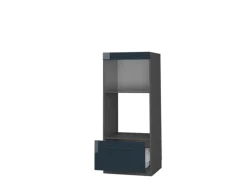 Sale Vicco Mikrowellenschrank Fame-Line Hochglanz/Anthrazit 60 cm Offen Dunkelblau