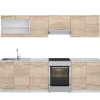 Einbauküchen<Vicco Raul Küchenzeile Sonoma 270 cm AP MarmorRaul ohne E-Geräte