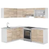 New Vicco Rick Eckküche Weiß/Sonoma 227 x 167 cm AP MarmorRick ohne E-Geräte