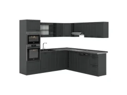 Vicco R-Line Eckküche Landhaus/ 237 x 247 cm AP ohne E-Geräte< Winkelküchen