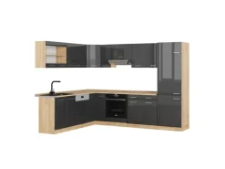 Winkelküchen<Vicco R-Line Eckküche /Goldkraft Eiche 227 x 287 cm AP Eiche ohne E-Geräte