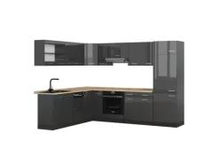 Vicco R-Line Eckküche Hochglanz/ 227 x 287 cm ohne Arbeitsplatte ohne E-Geräte< Winkelküchen