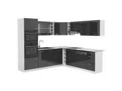Winkelküchen|Einbauküchen<Vicco R-Line Eckküche /Weiß 237 x 60 cm ohne Arbeitsplatte ohne E-Geräte