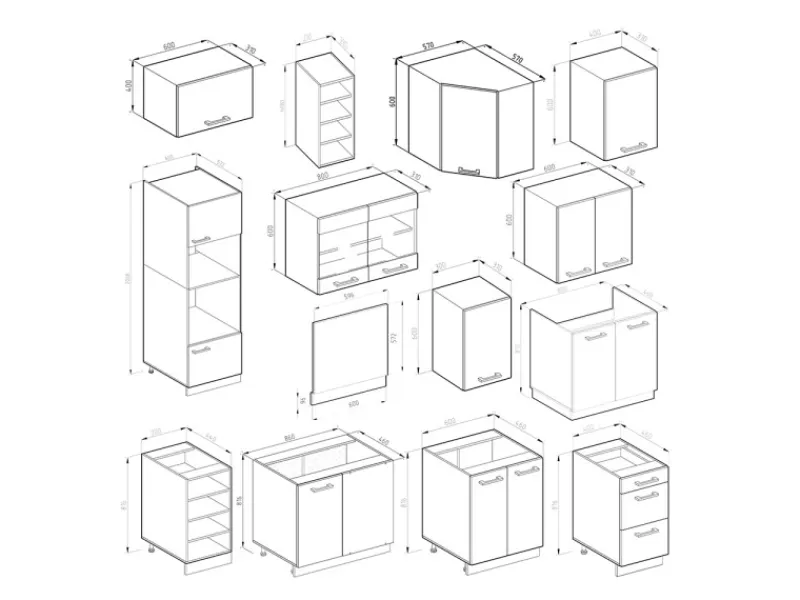 Winkelküchen|Einbauküchen<Vicco R-Line Eckküche /Weiß 237 x 60 cm ohne Arbeitsplatte ohne E-Geräte
