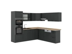 Vicco R-Line Eckküche Landhaus/ 237 x 60 cm ohne Arbeitsplatte ohne E-Geräte< Winkelküchen