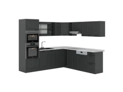 Vicco R-Line Eckküche Landhaus/ 237 x 247 cm AP Marmor ohne E-Geräte< Winkelküchen|Einbauküchen