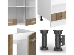Sale Vicco R-Line Eckküche /Weiß 227 x 287 cm AP Eiche ohne E-Geräte Artisan Eiche