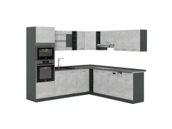 Winkelküchen|Zubehör Für Küchenarmatur<Vicco R-Line Eckküche /Anthrazit 237 x 60 cm ohne Arbeitsplatte ohne E-Geräte