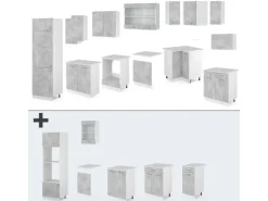 Online Vicco R-Line Eckküche 227 x 287 cm AP Marmor ohne E-Geräte Beton