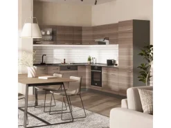Vicco R-Line Eckküche /Anthrazit 227 x 287 cm AP Marmor ohne E-Geräte< Gefrierschränke|Winkelküchen