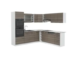 Vicco R-Line Eckküche /Weiß 237 x 60 cm ohne Arbeitsplatte ohne E-Geräte< Winkelküchen|Einbauküchen