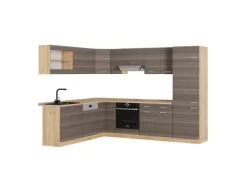 Vicco R-Line Eckküche /Goldkraft Eiche 227 x 287 cm AP Eiche ohne E-Geräte< Winkelküchen