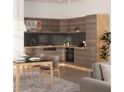 Vicco R-Line Eckküche /Goldkraft Eiche 227 x 287 cm AP Eiche ohne E-Geräte< Winkelküchen