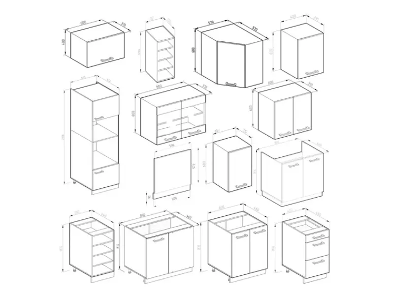 Herde|Winkelküchen<Vicco R-Line Eckküche Goldkraft Eiche/Anthrazit 237 x 60 cm ohne Arbeitsplatte ohne E-Geräte