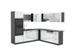 Winkelküchen|Einbauküchen<Vicco R-Line Eckküche /Anthrazit 237 x 247 cm AP Anthrazit ohne E-Geräte