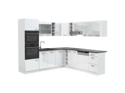 Vicco R-Line Eckküche Hochglanz/ 237 x 247 cm AP Anthrazit ohne E-Geräte< Winkelküchen|Einbauküchen
