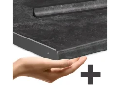 Vicco R-Line Eckküche Weiß Hochglanz/Goldkraft Eiche 227 x 287 cm AP Anthrazit ohne E-Geräte< Winkelküchen|Einbauküchen