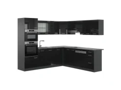 Vicco R-Line Einbauküche /Anthrazit 237 x 60 cm ohne Arbeitsplatte ohne E-Geräte< Winkelküchen