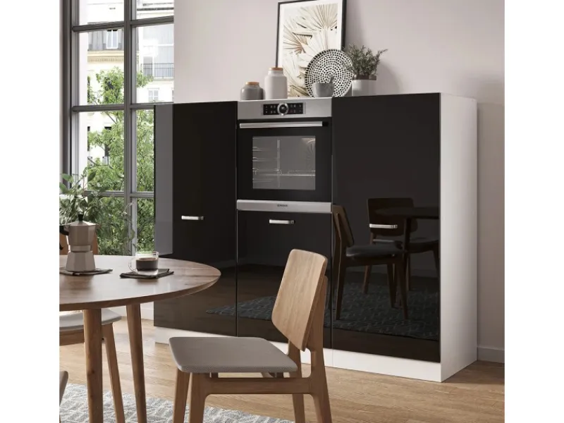 Vicco R-Line Einbauküche /Weiß 180 cm ohne Arbeitsplatte ohne E-Geräte< Einbauküchen
