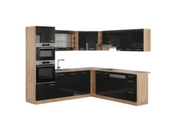 Vicco R-Line Einbauküche /Goldkraft Eiche 237 x 60 cm ohne Arbeitsplatte ohne E-Geräte< Winkelküchen
