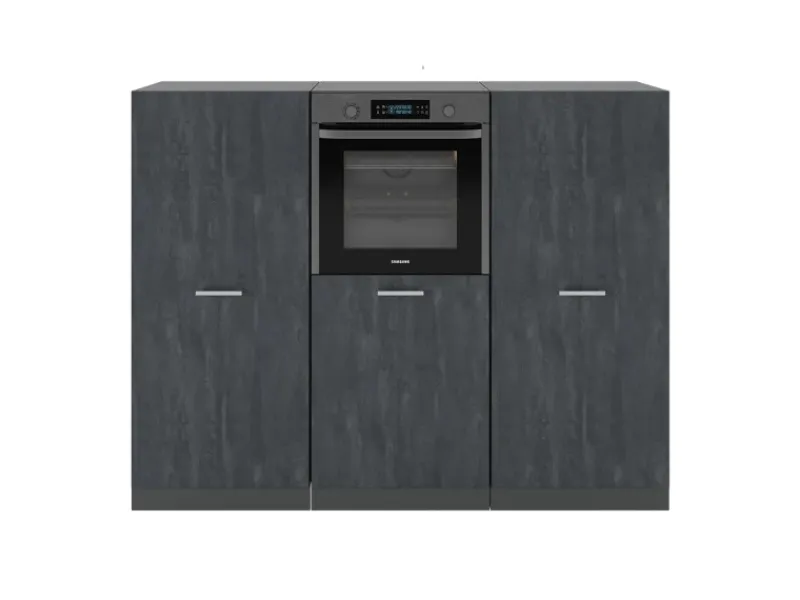 Zubehör Für Küchenarmatur<Vicco R-Line Einbauküche Schwarz Beton/Anthrazit 180 cm ohne Arbeitsplatte ohne E-Geräte