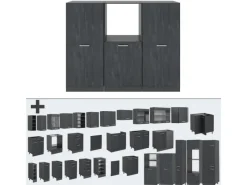 Zubehör Für Küchenarmatur<Vicco R-Line Einbauküche Schwarz Beton/Anthrazit 180 cm ohne Arbeitsplatte ohne E-Geräte
