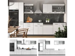 Einbauküchen<Vicco R-Line Küche /Anthrazit 350 cm mit Hochschrank ohne E-Geräte