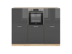 Einbauküchen<Vicco R-Line Küchenblock /Goldkraft Eiche 180 cm ohne Arbeitsplatte ohne E-Geräte