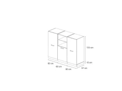 Herde|Kühlschränke<Vicco R-Line Küchenblock Bordeaux Hochglanz/Anthrazit 180 cm ohne Arbeitsplatte ohne E-Geräte