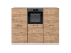 Discount Vicco R-Line Küchenblock Goldkraft /Weiß 180 cm ohne Arbeitsplatte ohne E-Geräte Eiche