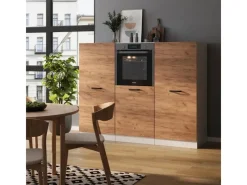 Discount Vicco R-Line Küchenblock Goldkraft /Weiß 180 cm ohne Arbeitsplatte ohne E-Geräte Eiche