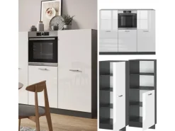 Einbauküchen<Vicco R-Line Küchenblock /Anthrazit 180 cm ohne Arbeitsplatte ohne E-Geräte
