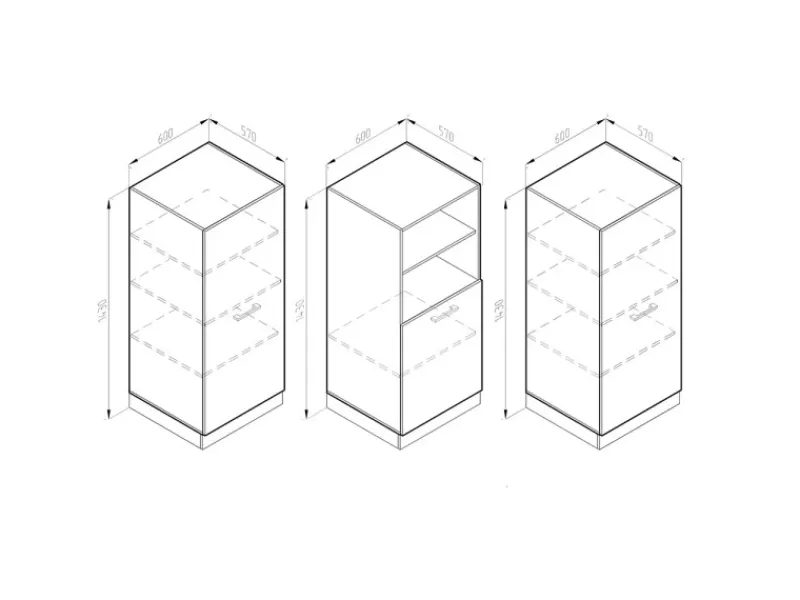 Einbauküchen<Vicco R-Line Küchenblock Weiß Hochglanz/Goldkraft Eiche 180 cm ohne Arbeitsplatte ohne E-Geräte