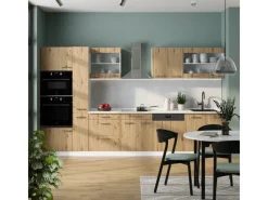 Pantryküchen<Vicco R-Line Küchenzeile /Weiß 350 cm mit Hochschrankohne Arbeitsplatte ohne E-Geräte