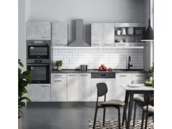 Vicco R-Line Küchenzeile /Anthrazit 300 cm mit HochschrankAP Anthrazit ohne E-Geräte< Einbauküchen