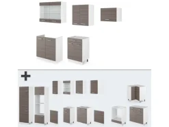 Einbauküchen<Vicco R-Line Küchenzeile /Weiß 200 cm AP Marmor ohne E-Geräte