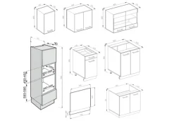 Vicco R-Line Küchenzeile Sonoma/Weiß 300 cm mit HochschrankAP Eiche ohne E-Geräte< Einbauküchen