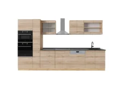 Einbauküchen<Vicco R-Line Küchenzeile Sonoma/Goldkraft Eiche 350 cm AP Anthrazit ohne E-Geräte
