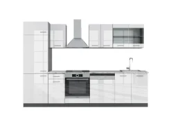 Küchenschränke<Vicco R-Line Küchenzeile /Anthrazit 300 cm AP Marmor ohne E-Geräte