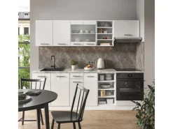 Vicco R-Line Küchenzeile Hochglanz/ 240 cm AP Anthrazit ohne E-Geräte< Einbauküchen