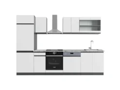 Hot Vicco R-Line Küchenzeile /Anthrazit 300 cm AP Marmor ohne E-Geräte Weiß