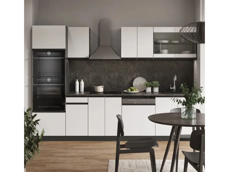 Vicco R-Line Küchenzeile /Anthrazit 300 cm mit HochschrankAP Anthrazit ohne E-Geräte< Einbauküchen