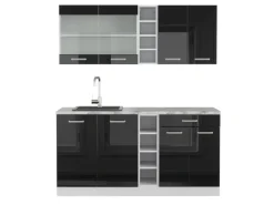 Vicco R-Line Mini-Küche /Weiß 160 cm ohne Arbeitsplatte ohne E-Geräte< Single-Küchen|Miniküchen