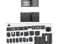 Single-Küchen<Vicco R-Line Singleküche Hochglanz/ 160 cm ohne Arbeitsplatte ohne E-Geräte