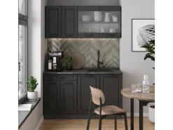 Vicco R-Line Singleküche Landhaus/ 140 cm AP ohne E-Geräte< Single-Küchen