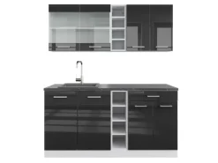 Vicco R-Line Singleküche /Weiß 160 cm AP Anthrazit ohne E-Geräte< Single-Küchen