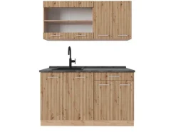 Sale Vicco R-Line Singleküche Artisan-Eiche/Goldkraft Eiche 140 cm AP Anthrazit ohne E-Geräte Artisan Eiche